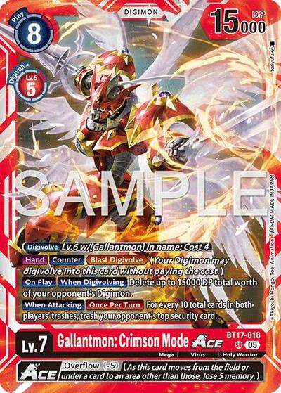 Gallantmon: Crimson Mode ACE (Reprint) - Advanced Booster Digimon Generation Digimon spoiler