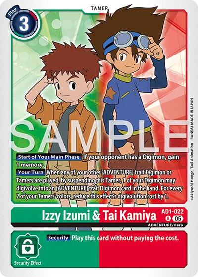 Izzy Izumi & Tai Kamiya - Advanced Booster Digimon Generation Digimon spoiler