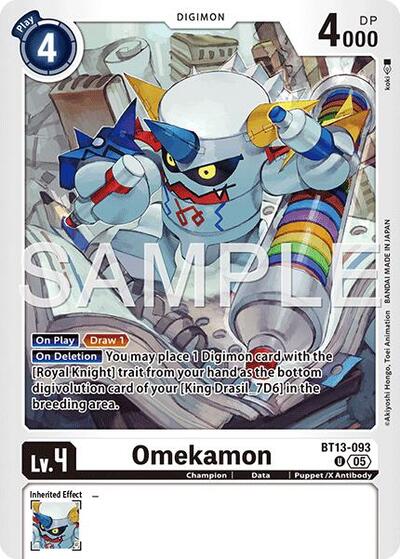 Omekamon - BT13-093 (Reprint) - Advanced Booster Digimon Generation Digimon spoiler