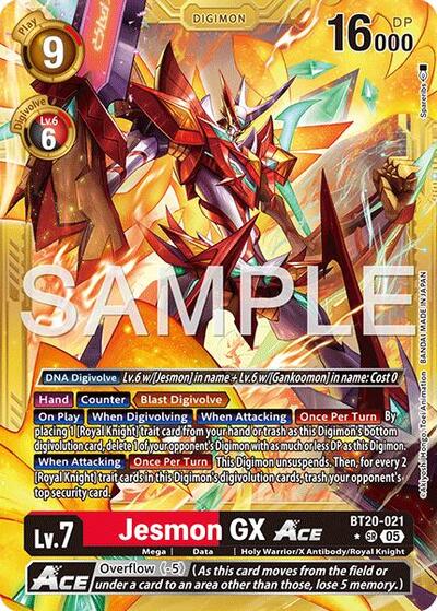 Jesmon GX ACE (Gold Border) - Advanced Booster Digimon Generation Digimon spoiler