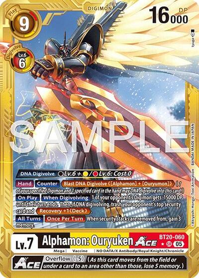 Alphamon: Ouryuken ACE (Gold Border) - Advanced Booster Digimon Generation Digimon spoiler