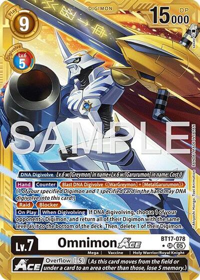 Omnimon ACE (Gold Border) - Advanced Booster Digimon Generation Digimon spoiler