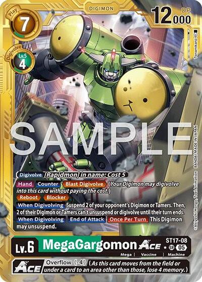 MegaGargomon ACE (Gold Border) - Advanced Booster Digimon Generation Digimon spoiler