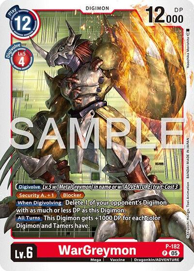 WarGreymon - P-182 (Reprint) - Advanced Booster Digimon Generation Digimon spoiler