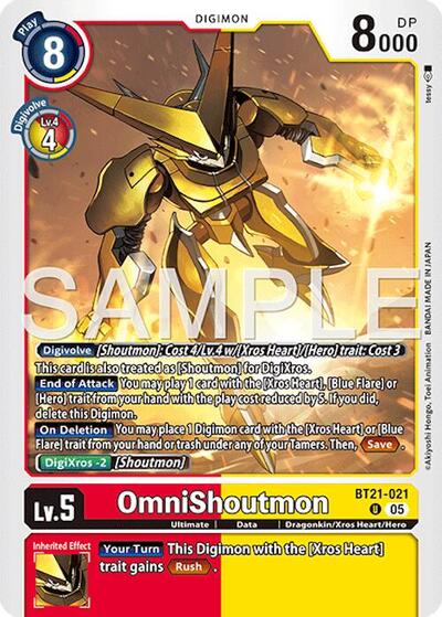 OmniShoutmon (Reprint) - Advanced Booster Digimon Generation Digimon spoiler