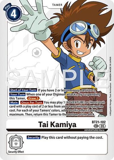 Tai Kamiya - BT21-102 (Reprint) - Advanced Booster Digimon Generation Digimon spoiler