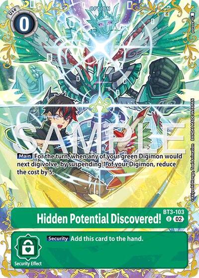 Hidden Potential Discovered! - BT3-103 (Alternate Art) - Dual Revolution Digimon spoiler