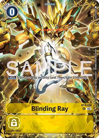 Blinding Ray - BT4-104 (Alternate Art) - Dual Revolution Digimon spoiler