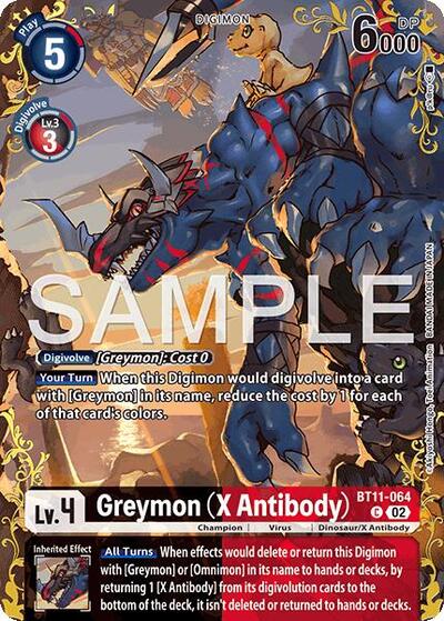 Greymon (X Antibody) - BT11-064 (Alternate Art) - Dual Revolution Digimon spoiler