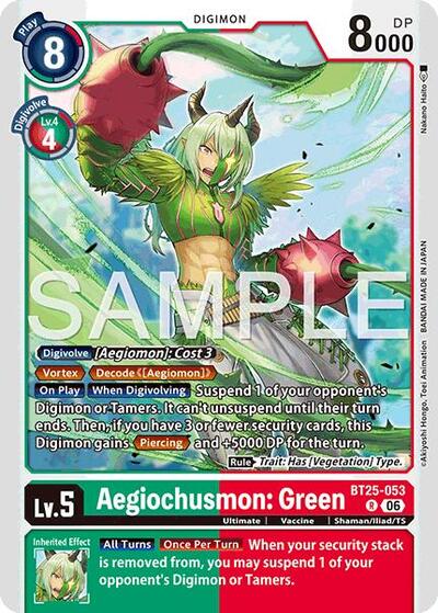 Aegiochusmon: Green - Dual Revolution Digimon spoiler