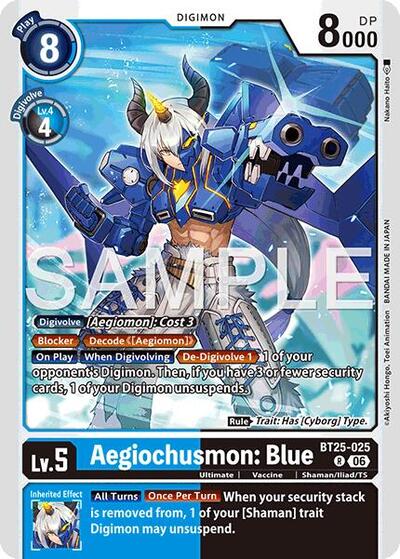 Aegiochusmon: Blue - Dual Revolution Digimon spoiler