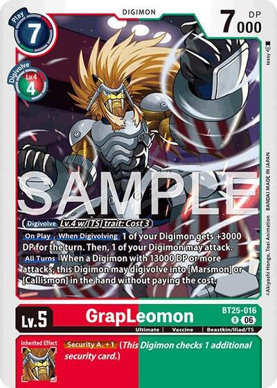GrapLeomon - Dual Revolution Digimon spoiler