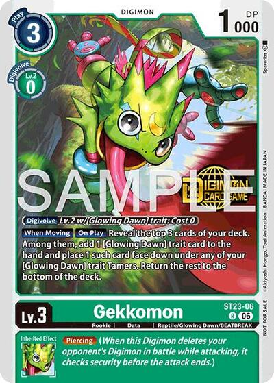 Gekkomon (Welcome Tamers Pack Vol.2) - Starter Deck 23: Beatbreak Release Event Cards Digimon spoiler
