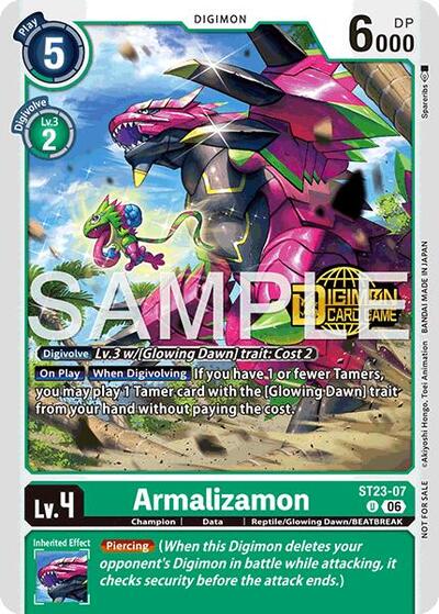 Armalizamon (Welcome Tamers Pack Vol.2) - Starter Deck 23: Beatbreak Release Event Cards Digimon spoiler