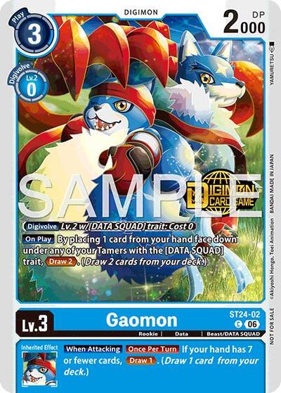 Gaomon (Welcome Tamers Pack Vol.2) - Starter Deck 24: Data Squad Release Event Cards Digimon spoiler