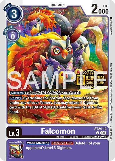 Falcomon (Welcome Tamers Pack Vol.2) - Starter Deck 24: Data Squad Release Event Cards Digimon spoiler