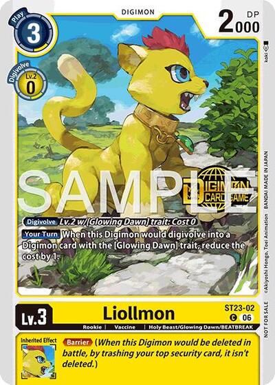 Liollmon (Welcome Tamers Pack Vol.2) - Starter Deck 23: Beatbreak Release Event Cards Digimon spoiler