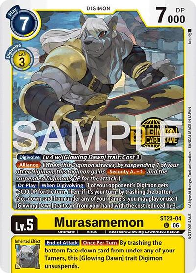 Murasamemon (Welcome Tamers Pack Vol.2) - Starter Deck 23: Beatbreak Release Event Cards Digimon spoiler