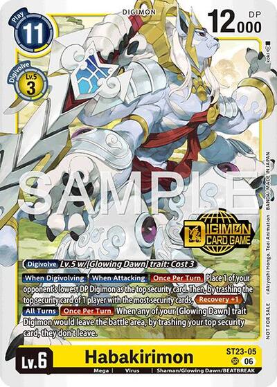 Habakirimon (Welcome Tamers Pack Vol.2) - Starter Deck 23: Beatbreak Release Event Cards Digimon spoiler