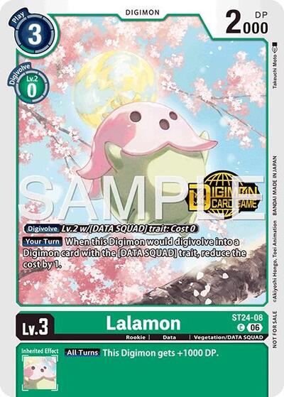 Lalamon (Welcome Tamers Pack Vol.2) - Starter Deck 24: Data Squad Release Event Cards Digimon spoiler