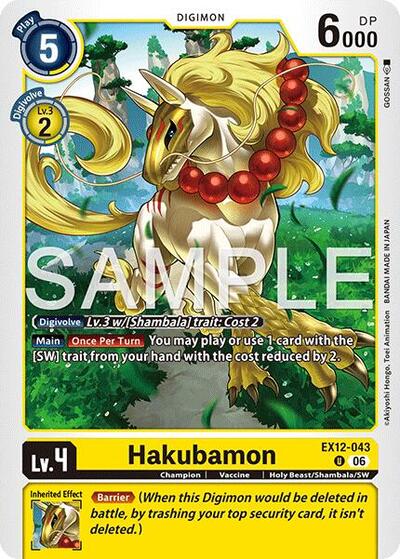 Hakubamon - Digital World Shambala Digimon spoiler