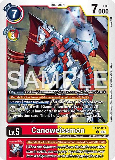 Canoweissmon - Digital World Shambala Digimon spoiler