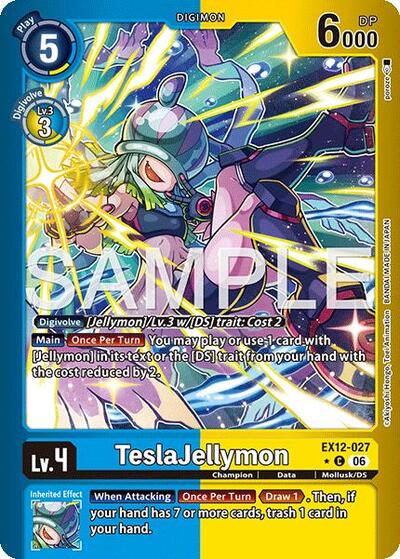 TeslaJellymon (Limited Foil) - Digital World Shambala Digimon spoiler