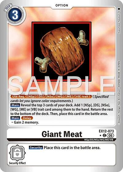 Giant Meat (Limited Foil) - Digital World Shambala Digimon spoiler