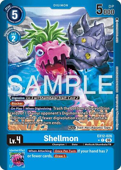 Shellmon (Limited Foil) - Digital World Shambala Digimon spoiler