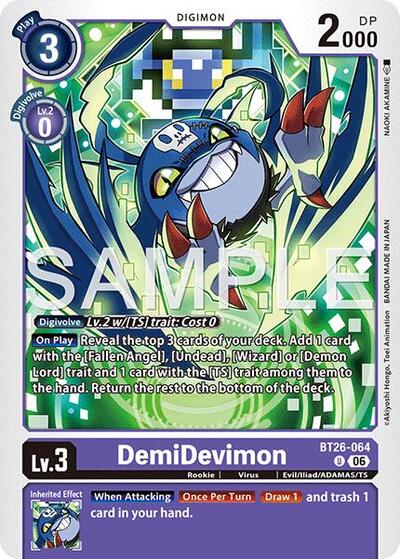 DemiDevimon - Timeless Bonds Digimon spoiler