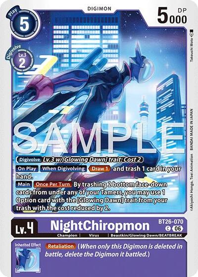 NightChiropmon - Timeless Bonds Digimon spoiler