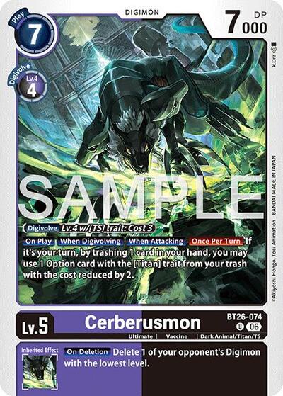 Cerberusmon - Timeless Bonds Digimon spoiler