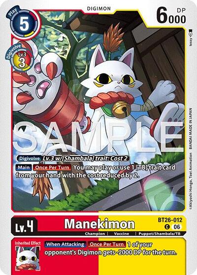 Manekimon - Timeless Bonds Digimon spoiler