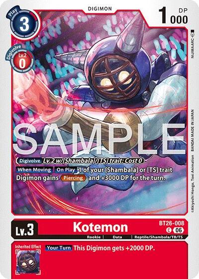 Kotemon - Timeless Bonds Digimon spoiler