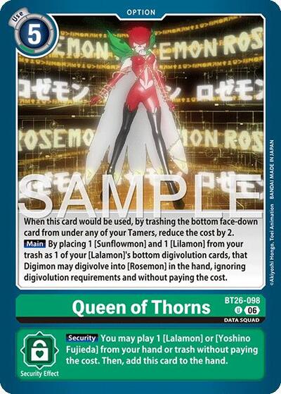 Queen of Thorns - Timeless Bonds Digimon spoiler