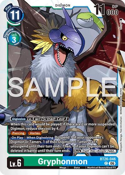 Gryphonmon - Timeless Bonds Digimon spoiler